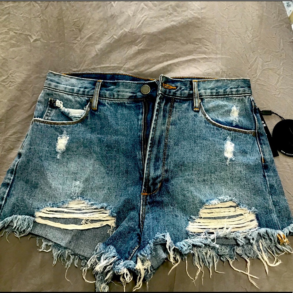Articles of society high rise denim shorts